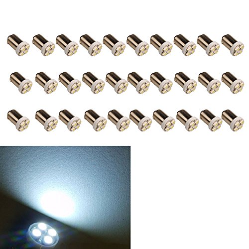 PolarLander 30pcs El Coche de llevó la luz Auto de la Lectura de T10 4SMD 1210 4LED 4 SMD 3528 Las lámparas de indicador de los bulbos del Marcador de la cuña DC12V