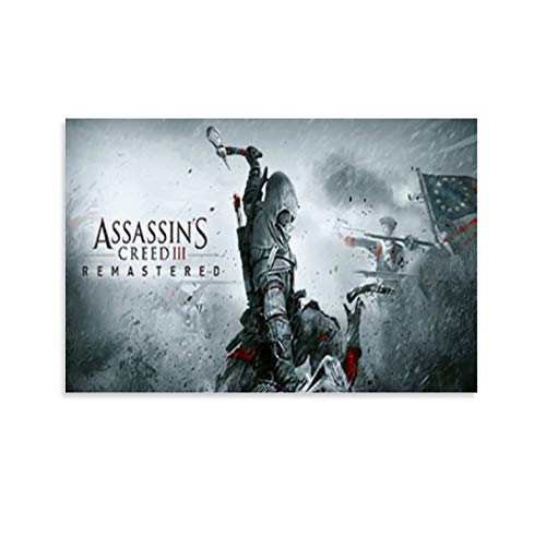 Póster de juego Assassin's Creed Video 3 juegos Remasterizado Lienzo Póster artístico y arte de pared, impresión moderna para decoración de dormitorio familiar 40 x 60 cm