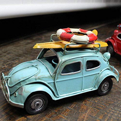 qingtianlove Tres Creativo Hierro Retro Modelo de Coche Decoración Oficina Bar Ventana Decoración de Escritorio Artesanías Regalos de cumpleaños de Negocios de Gama Alta, F, G como Imagen