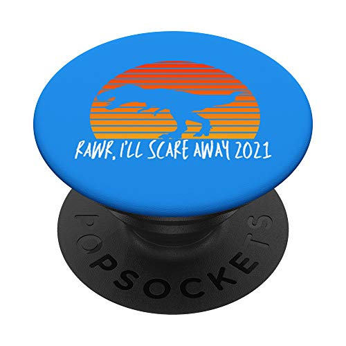 Rawr I'll Scare Away 2021 Divertidos regalos de dinosaurio PopSockets PopGrip: Agarre intercambiable para Teléfonos y Tabletas