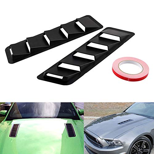 RENNICOCO Car Hood Vent Scoop Kit Universal Cableado de admisión de Flujo de Aire frío Lumbreras Tomas de enfriamiento Auto Hoods Respiraderos Capó del capó