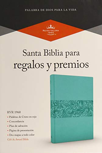 RVR 1960 Biblia para Regalos y Premios, azul turquesa símil piel