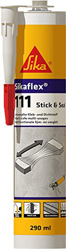 Sikaflex - 111 Stick&Seal, Masilla multiuso, Adhesivo sellador, 290 cm3, Blanco