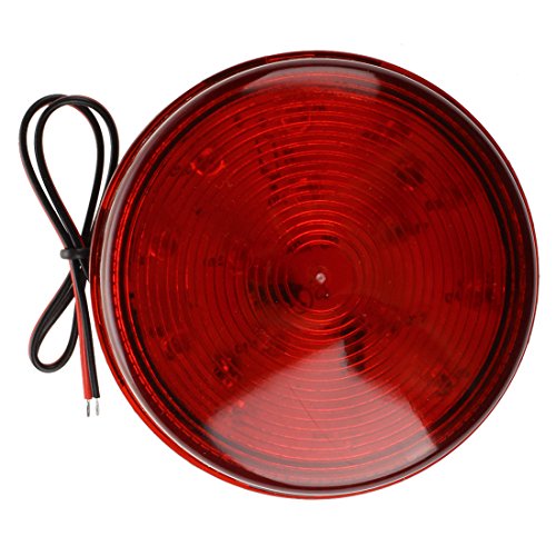 SODIAL(R) Luz de alarma Rojo LED luz estroboscopica de seguridad y casa para la seguridad del sistema de automatizacion para informar al nuevo dispositivo DC12V Advertencia