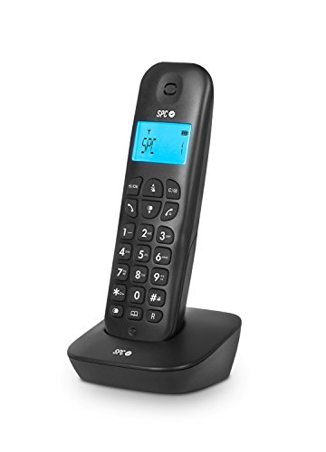 SPC Air teléfono inalámbrico con identificador de Llamadas, Negro