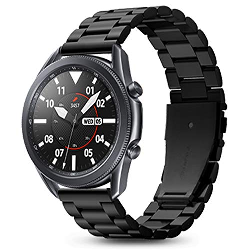 Spigen Modern Fit Compatible con Samsung Galaxy Watch 3 45mm Correa Band (2020) / Galaxy Watch 46mm Band (2018) / Gear S3 Frontier Band / S3 Classic Band - Negro