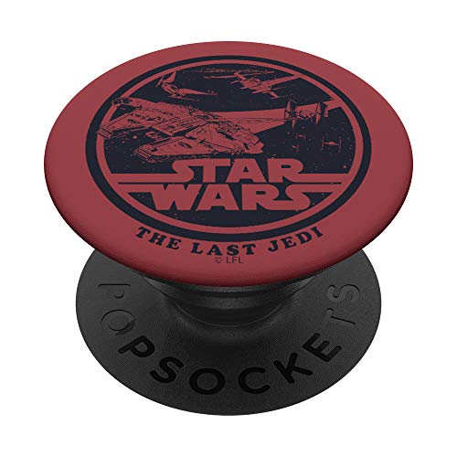 Star Wars Last Jedi Falcon Tie Fighter Space Battle PopSockets PopGrip: Agarre intercambiable para Teléfonos y Tabletas
