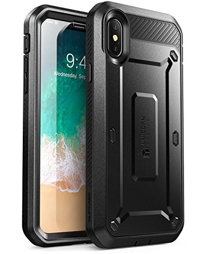 SUPCASE Funda iPhone X [Unicorn Beetle PRO] 360 Grados Carcasa con Protector de Pantalla Incorporada para Apple iPhone X / iPhone XS (Negro)