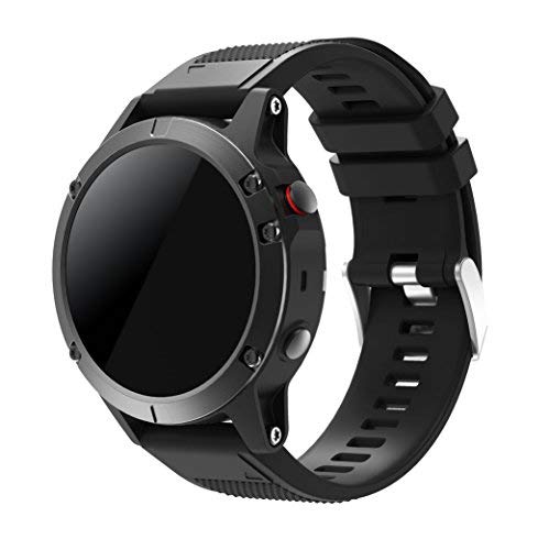 SUPREMO Garmin Fenix 5 Watch Band, ajuste rápido correa de reloj de silicona suave para Garmin Fenix 5 GPS Smart Watch Strap