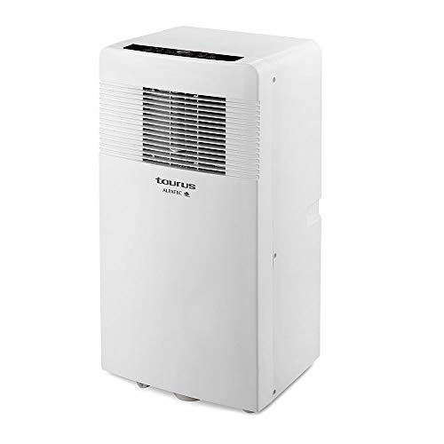 Taurus AC 3100 KVKT acondicionado 4 en 1, climatizador, ruedas, 2600 fg, 2400 kcal, aire 320 m3/h, deshumidificador 31 L/24 h, kit ventana, blanco, Con Calor