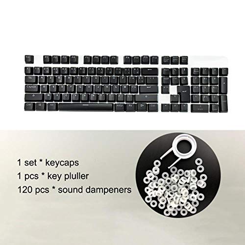 Teclas Francesas Para Teclado Mecánico Compatibles Con Interruptores Mx Soporte De Doble Disparo Iluminación Led Teclas Francesas Azerty, Anillo N Negro (Blister