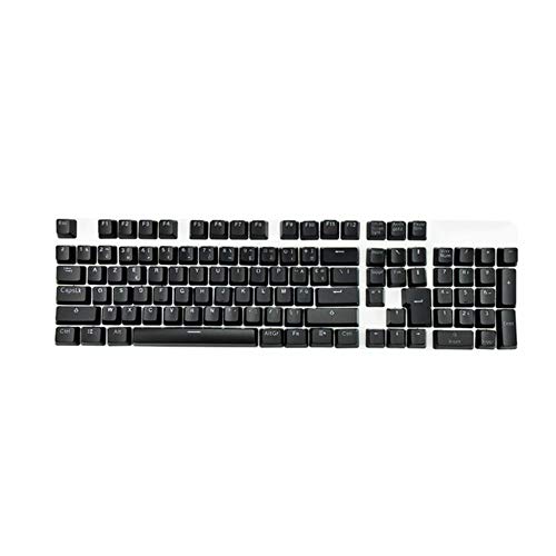 Teclas Francesas Para Teclado Mecánico Compatibles Con Interruptores Mx Soporte De Doble Disparo Iluminación Led Teclas Francesas Azerty, Negro (Paquete De Ampolla)