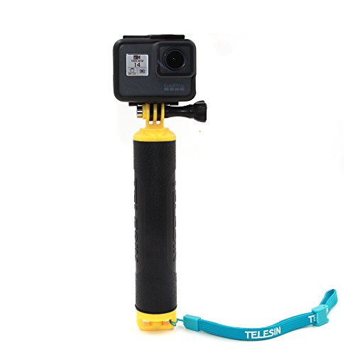 TELESIN boya de Buceo POV Monopod Impermeable Flotante Mano Grip de Mano para trípode Compatible con GoPro Hero 2/3/3 +/4/5/6 Deporte cámara de acción