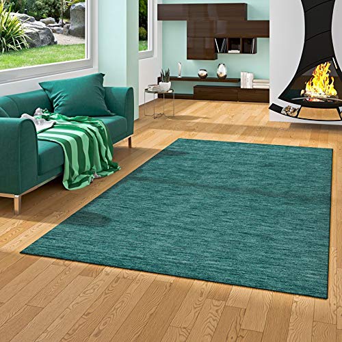 Theko Ella - Alfombra Natural Indo Gabbeh - Verde Menta - 7 tamaños