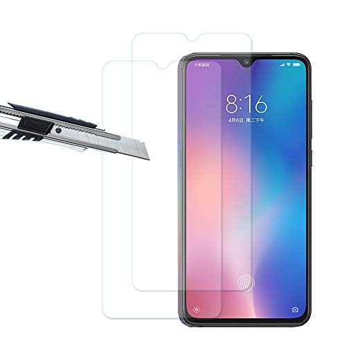 THILIVE [2 Unidades] Xiaomi Mi 9 Protector de Pantalla Vidrio Cristal Templado 9H Dureza,HD-Display,Anti-Huellas,Anti-Burbujas