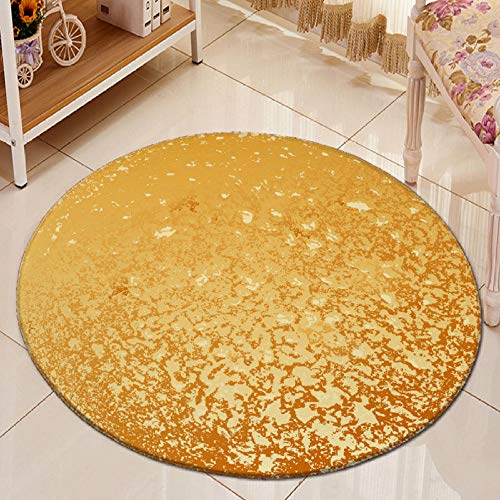 Tiwosan Alfombra Redonda Interesante Alfombra Gruesa súper Suave Cojín de Mesa de café Material de Franela Adecuado para Dormitorio Sala de Estar Habitación para niños-Yakitori_Diámetro 90m