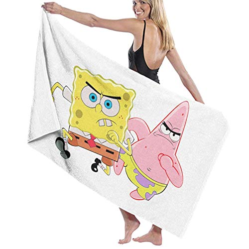 Toallas de baño de Bob Esponja Toalla de baño Suave Absorbente Toallas de Mano Toalla de Invitado Decoración Hombre Mujer