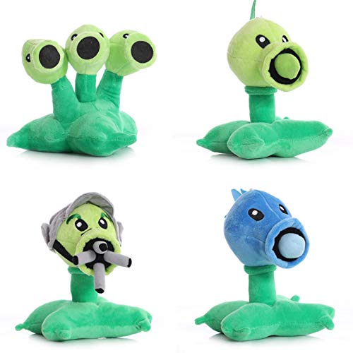 Traje de felpa de Plants vs.Zombies 4 unids/lote 17 cm Plantas contra Zombies