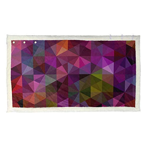 Triángulo moderno abstracto Señoras Wrap Shawl Nap Manta para niñas 53x30 pulgadas con 3 botones para sofá Al aire libre Manta de tiro cálido Mantas cálidas para mujeres