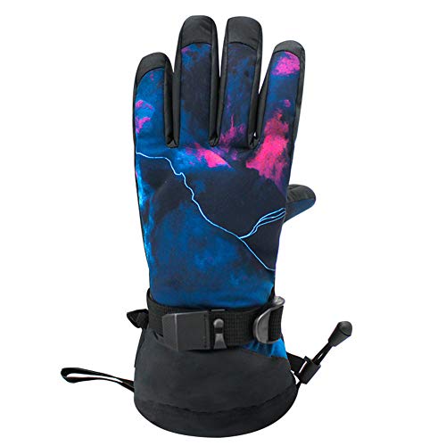 TZTED Guantes de Esquí Calientes Impermeable Caliente Invierno Guantes Moto para Esquí, Ciclismo, Escalada, Montañismo, Deportes al Aire Libre,J,M