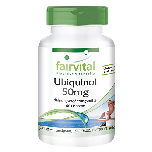 Ubiquinol 50mg - Kaneka QH - Coenzima Q10 activa - 60 Cápsulas - Calidad Alemana