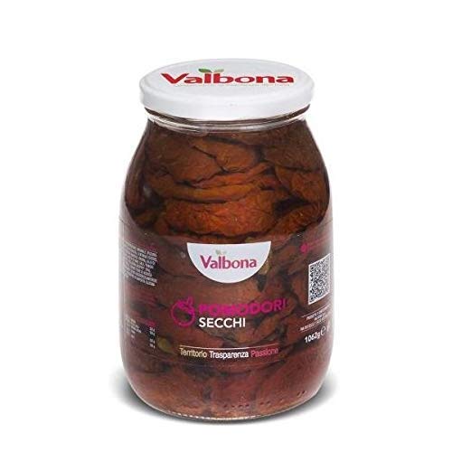 Valbona- Tomates Secos en Aceite de Girasol- Producto 100 % Italiano - 500 Gramos Neto