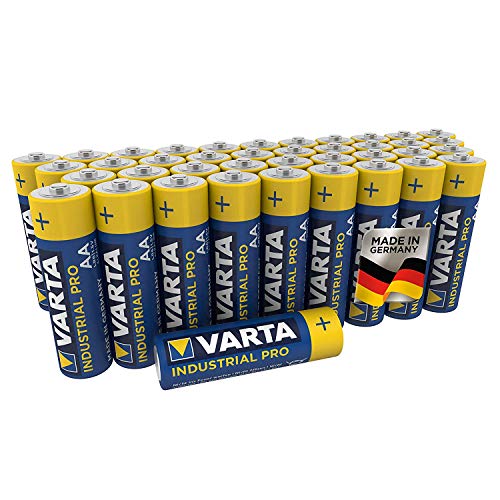 VARTA Industrial - Pilas alcalinas AA / LR6 / Mignon (pack de 40 unidades, 1.5 V)