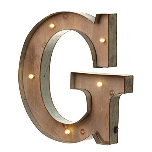 Vintage Illuminated Carnival Lights - A-Z - Choice of Alphabet Letters (Letter G) by Heaven Sends