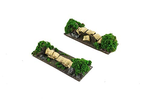 War World Gaming Battle Bocage - Posiciones defensivas Mixtas de Sacos terreros y Cajas x 2-28mm, Wargaming, Normandía, WW2