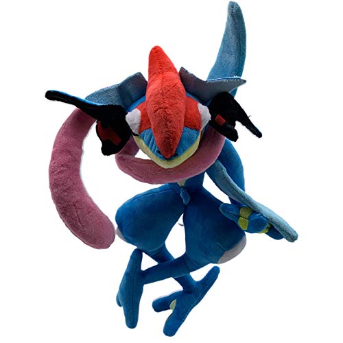 WEICHUANG Juguete De Peluche Pokemon Greninja De 30 Cm, Muñeco De Peluche De Animal Suave De Dibujos Animados De Japón Anime Rana Azul Colección De Regalos para Niños