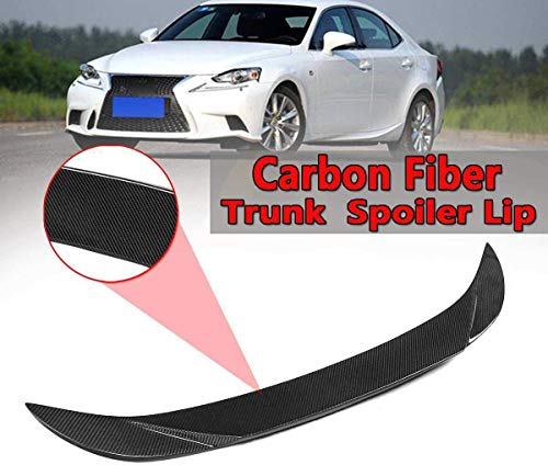 XBXDM Alerón Trasero del Coche Negro, para Lexus Is250 Is350 Is300 Is200T Sedan 2014-2017 ala De La Tapa del Maletero del Maletero, Borde De Extensión del Techo Modificado De Fibra De Carbono Uni