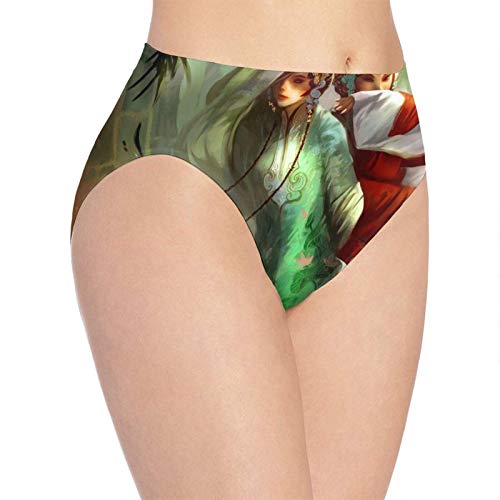 XCNGG Bragas Ropa Interior de Mujer 3D Print Soft Women's Underwear, Beijing Opera Girl Fashion Flirty Lady'S Panties Briefs Large