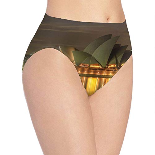 XCNGG Bragas Ropa Interior de Mujer 3D Print Soft Women's Underwear, Sydney Opera House Fashion Flirty Lady'S Panties Briefs Large