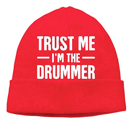 XCNGG Gorro de Punto Gorro de Lana Unisex Trust Me, I'm The Drummer Knit Cap, Trendy Skiing Cap