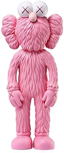 YUEDAI KAWS BFF MOMA Rosa Modelo Versión Arte Juguetes Figura de acción Coleccionable for Regalo de San Valentín 30CM