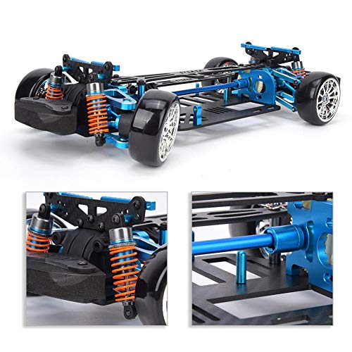 Zouminyy RC Car Frame Wheelbase Frame Carbon Fiber Chasis Bumper para TT01 1/10 RC Car Model Toy