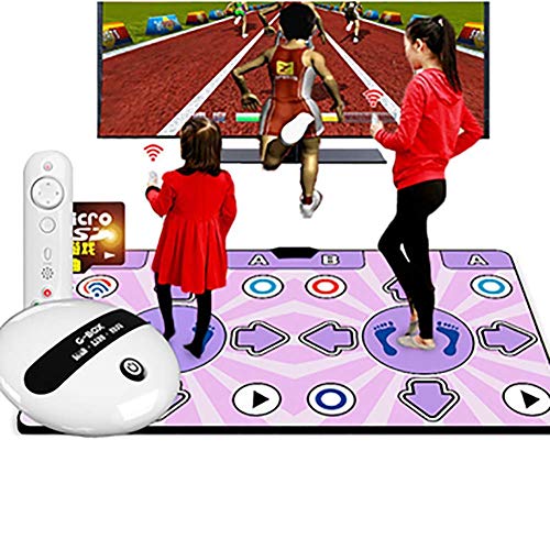 1yess Tienda de Danza de la Alfombra, Doble Bailar inalámbrica Mat 3D Regalo del día de somatosensoriales Machine Dance TV Ordenador de Interfaz Dual Jogging Yoga Juego de Niños