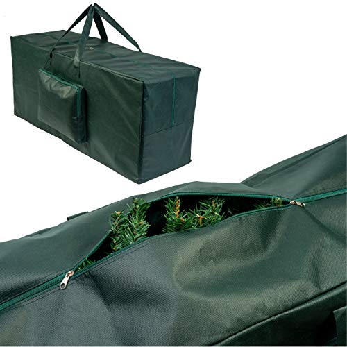 2 Piezas Bolsas de Almacenamiento Grandes para Árboles de Navidad, 120x35x50cm| Poliéster 210D Premium, Resistente| Ideal para Árboles Artificiales, Adornos y Decoraciones.