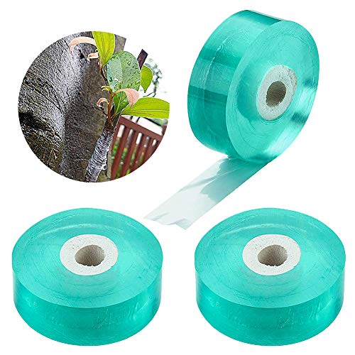 3 Piezas Cinta Injerto, FANDE Película Injerto, Ambiental, Estirable, Cintas de vivero autoadhesivas Herramientas de jardín Para injertar árbol frutal, 100m x 2cm