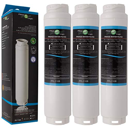 3x FilterLogic FFL-110B Filtro de agua compatible con 3M UltraClarity 00740560 , 740560 / 644845 para BALAY , BOSCH , SIEMENS , NEFF , MIELE , HAIER frigorífico - Ultra Clarity 9000733786 VIB-Z4500W0