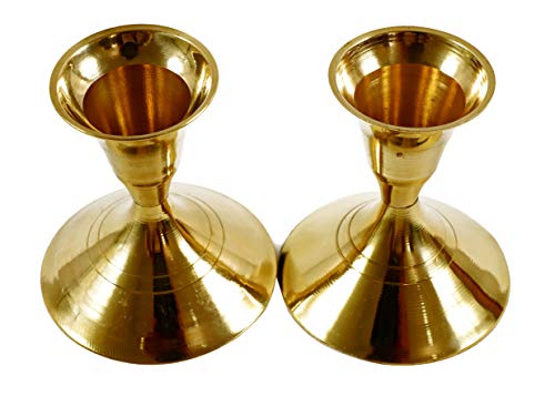 Aatm Decorative & Attractive Brass Big Candle Stand-Set of 2 |Candle Stands for Decoration| |Candle Stands for Living Room| |Candle Stands for Table| |Candle Holders|Candle Holder Stand