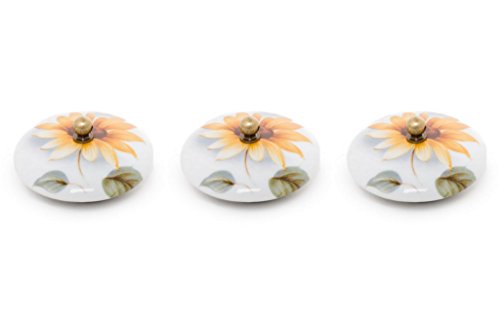 ABC_baño Tapón Lavabo de Porcelana 3 Unidades Girasol