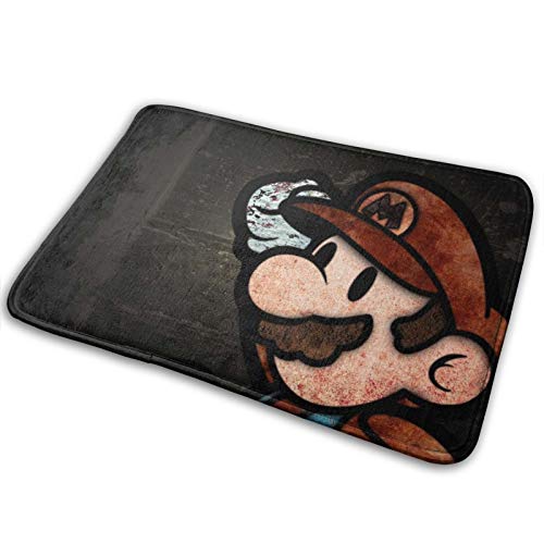 Alfombra de anime de Mario Super Marika para el interior del hogar, se puede utilizar para decoración de sala de estar, comedor, cocina o dormitorio, tamaño 15,7 x 59,7 cm.