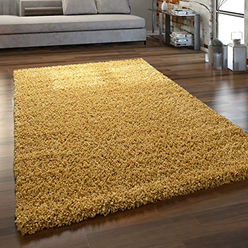 Alfombra De Pelo Largo, Shaggy para Salón, Suave Mullida Duradera Resistente, tamaño:200x280 cm, Color:Amarillo