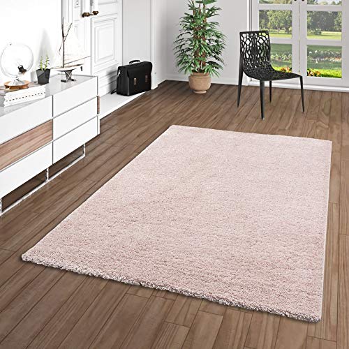 Aloha – Alfombra Shaggy de pelo largo – Color rosa, polipropileno, 200 x 290 cm