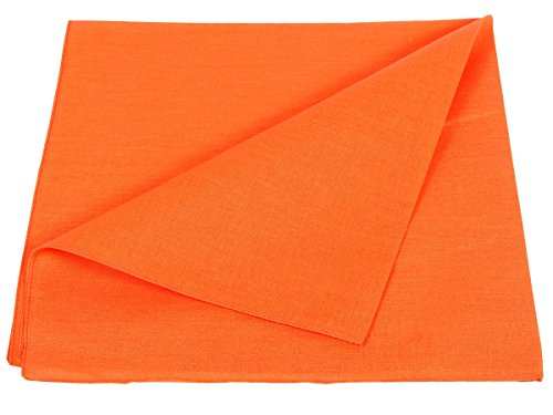 Alsino Bandana Zandana lisa, Pañuelo liso 100% algodón. naranja Talla única