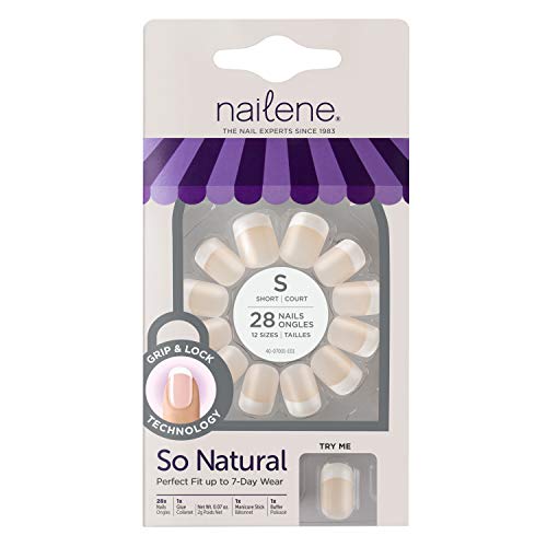 Así Nailene Natural Todos los días Uñas/rosado de la apariencia natural francesa