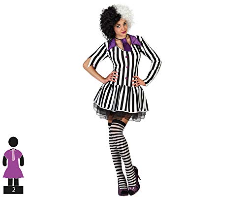 Atosa-S1102471 Guerrero Adult Sized Costumes, Color blanco/negro, XS (BigBuy Carnival 18710)