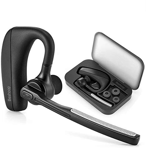 Auricular Bluetooth 4.1, Beshoop Manos Libres Bluetooth Auriculares Cancelación del Ruido Auricular Inalámbrico con Micrófono Integrado para Móvil iPhone, Samsung, Huawei yotros