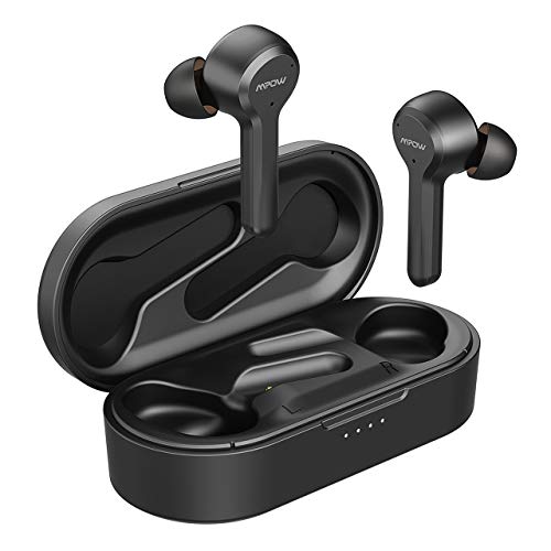 Auriculares Bluetooth, Mpow M9 4 Mic Cancelación de Ruido, IPX8 Impermeable,40 Horas de Reproducción,Auriculares Inalámbricos Deportivos, Modo Mono/Doble,Correr con carga USB-C para iPhone Android